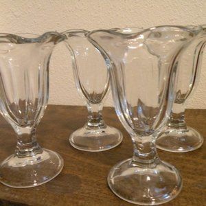 Vintage ice cream dishes set of 4